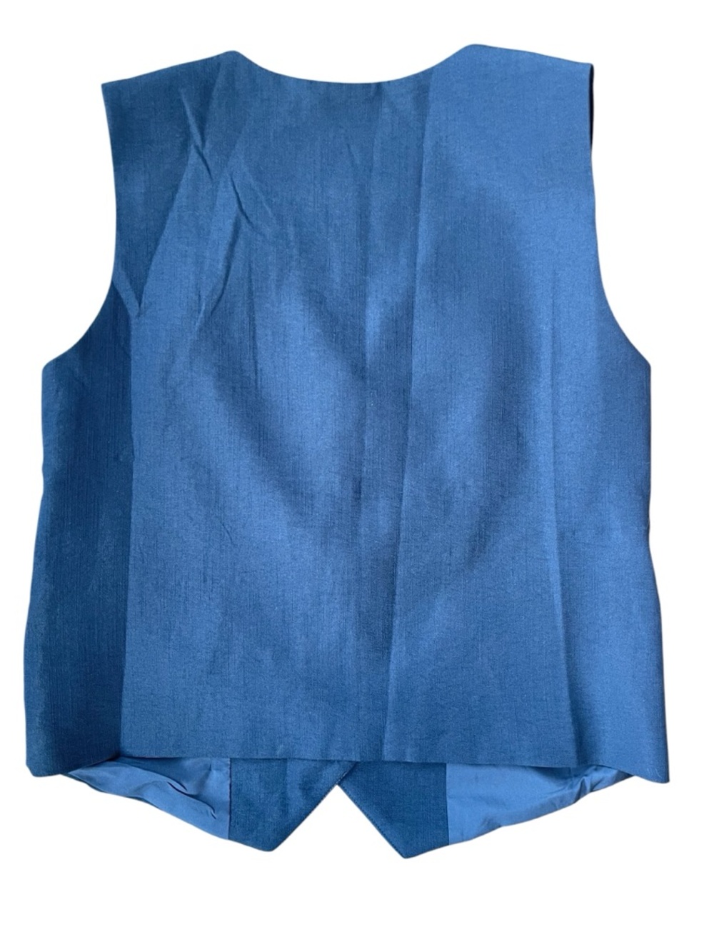 Navy 2 Piece Set Button Down V Neck Sleeveless Waistcoat Top & Shorts - Medium - Picture 5 of 15